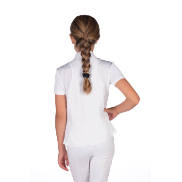 Pólo de concurso HKM Glam criança Branco