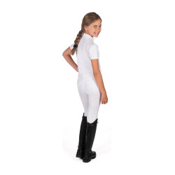 Pólo de concurso HKM Glam criança Branco