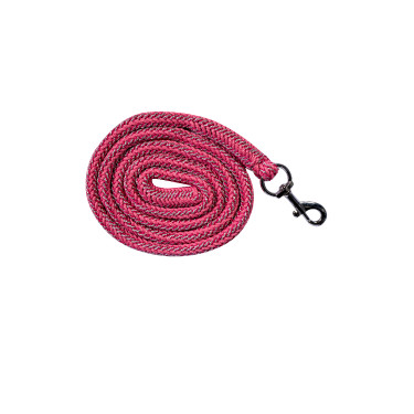 Conjunto de cabeçada HKM Lilly com mosquetão e franjas destacáveis Rosa