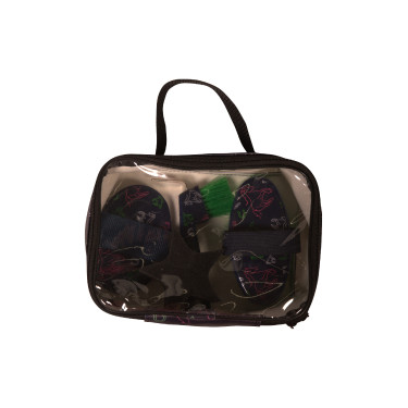 Conjunto de grooming HKM Maui com 4 peças Azul profundo