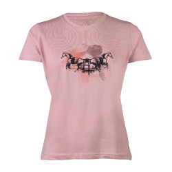 Camiseta feminina HKM Running Horse de manga curta Rosa velho Camiseta feminina HKM Running Horse de manga curta Rosa velho