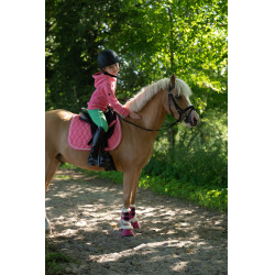 Manta HKM Maui Patch para shettys Rosa