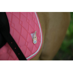 Manta HKM Maui Patch para shettys Rosa