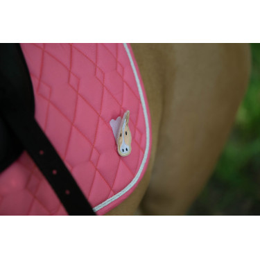 Manta HKM Maui Patch para shettys Rosa