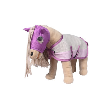Conjunto anti-moscas Cuddle Horse HKM Rosa clara