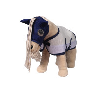 Conjunto anti-moscas Cuddle Horse HKM Cinza / azul Cinzento