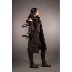Colete sem mangas Lauria Garrelli longo Arezzo feminino Castanho escuro