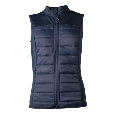 Colete sem mangas HKM em jersey/nylon Basel II Style feminino Azul profundo