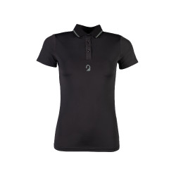 Polo Laura Garrelli Limone manga curta feminino Preto