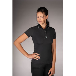 Polo Laura Garrelli Limone manga curta feminino Preto