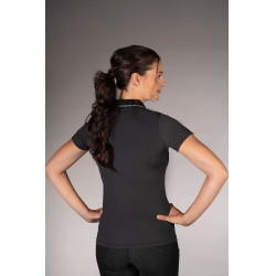 Polo Laura Garrelli Limone manga curta feminino Preto