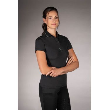 Polo Laura Garrelli Limone manga curta feminino Preto