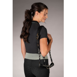 Polo Laura Garrelli Limone manga curta feminino Preto