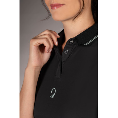 Polo Laura Garrelli Limone manga curta feminino Preto