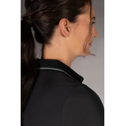 Polo Laura Garrelli Limone manga curta feminino Preto
