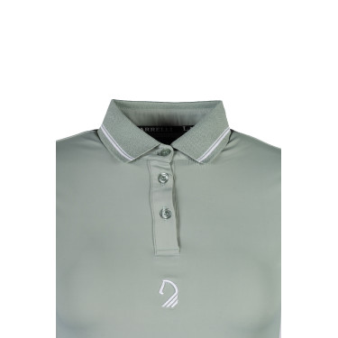 Polo Laura Garrelli Limone manga curta feminino Sálvia Verde