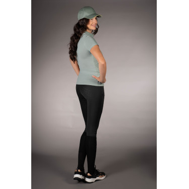 Polo Laura Garrelli Limone manga curta feminino Sálvia Verde