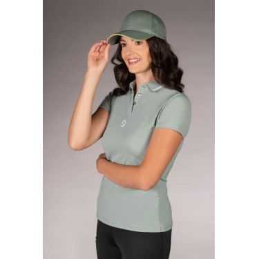 Polo Laura Garrelli Limone manga curta feminino Sálvia Verde