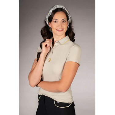 Polo Laura Garrelli Limone manga curta feminino Cinza / bege Cinzento