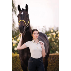Polo Laura Garrelli Limone manga curta feminino Cinza / bege Cinzento