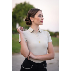 Polo Laura Garrelli Limone manga curta feminino Cinza / bege Cinzento