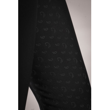 Calças Lauria Garrelli Limone com fundo integral em silicone para mulher Preto