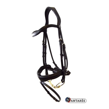 Bridão Signature by Antares dressage noseband combinado Preto