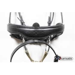 Bridão Signature by Antares dressage noseband combinado Preto