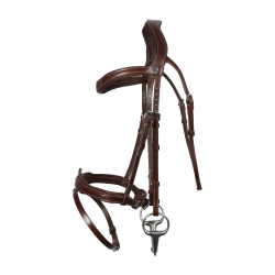 Bridão Signature Sport by Antares com muserola combinada Castanho