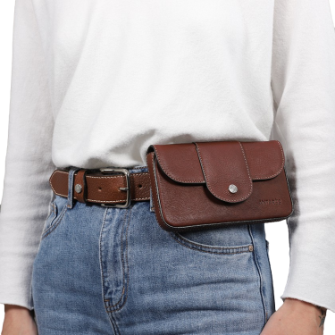 Bolsa para telemóvel Antares Melrose em formato grande Avelã Castanho