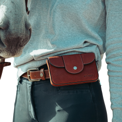 Bolsa para telemóvel Antares Melrose em formato grande Avelã Castanho