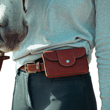 Bolsa para telemóvel Antares Melrose em formato grande Avelã Castanho