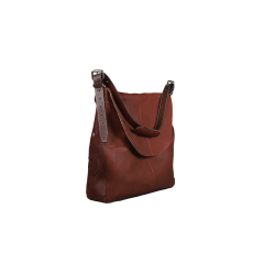 Bolsa tiracolo Antares em couro Milano Avelã Castanho