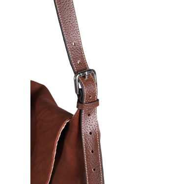 Bolsa tiracolo Antares em couro Milano Avelã Castanho