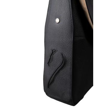 Bolsa tiracolo Antares em couro Milano Preto