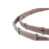 Rendas Signature by Antares em borracha 16 mm com 7 passadores Castanho