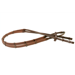 Rendas Signature by Antares em borracha 16 mm com 7 passadores Castanho