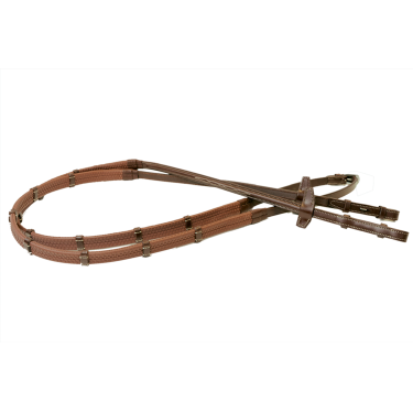 Rendas Signature by Antares em borracha 16 mm com 7 passadores Castanho