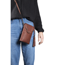 Bolsa vertical Antares Lisboa Avelã Castanho