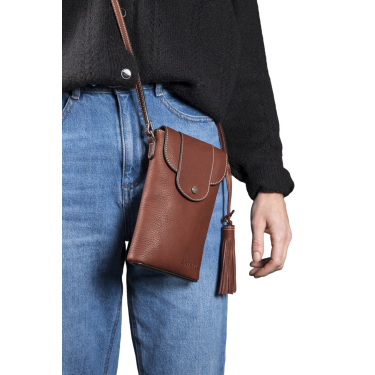 Bolsa vertical Antares Lisboa Avelã Castanho