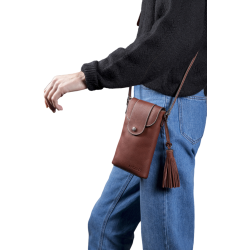 Bolsa vertical Antares Lisboa Avelã Castanho