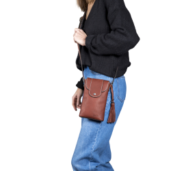 Bolsa vertical Antares Lisboa Avelã Castanho