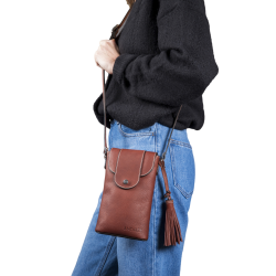 Bolsa vertical Antares Lisboa Avelã Castanho