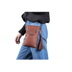 Bolsa vertical Antares Lisboa Avelã Castanho