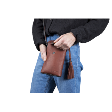 Bolsa vertical Antares Lisboa Avelã Castanho