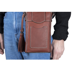 Bolsa vertical Antares Lisboa Avelã Castanho