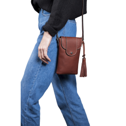 Bolsa vertical Antares Lisboa Avelã Castanho