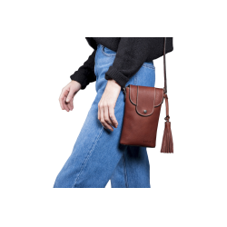 Bolsa vertical Antares Lisboa Avelã Castanho