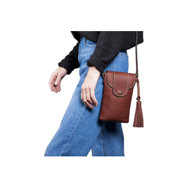 Bolsa vertical Antares Lisboa Avelã Castanho
