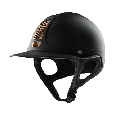Capacete Antares Precision Galaxy viseira Eclipse cromado Preto / cobre / cobre / preto